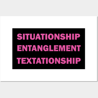 Situationship, Entanglement, Textationship Posters and Art